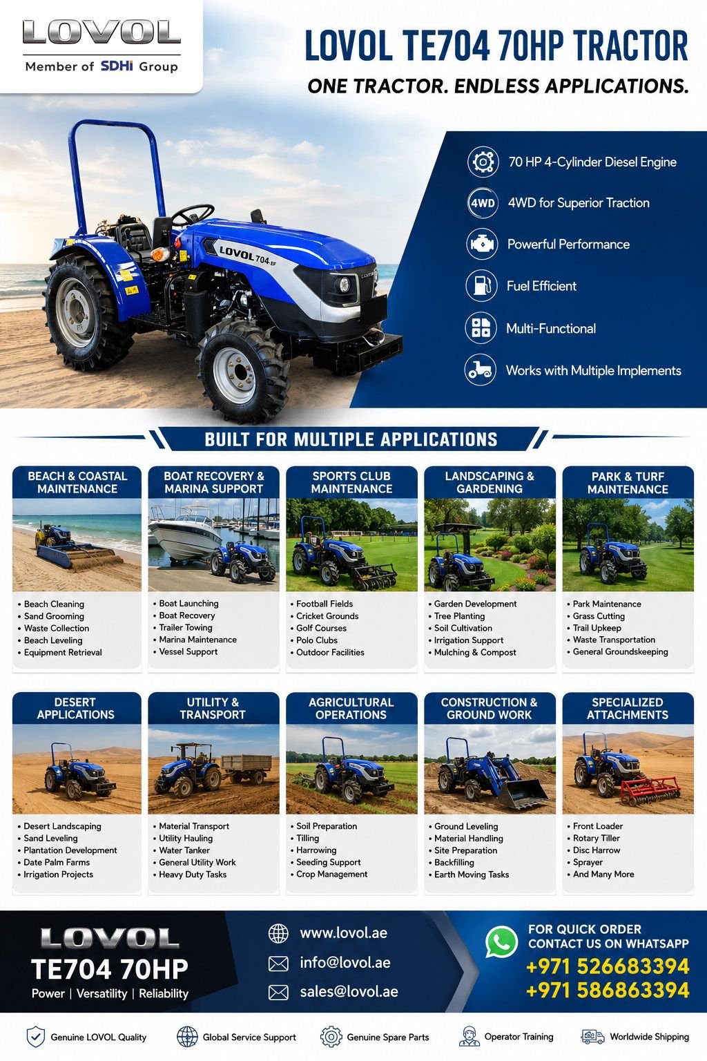 Lovol 70HP Tractor