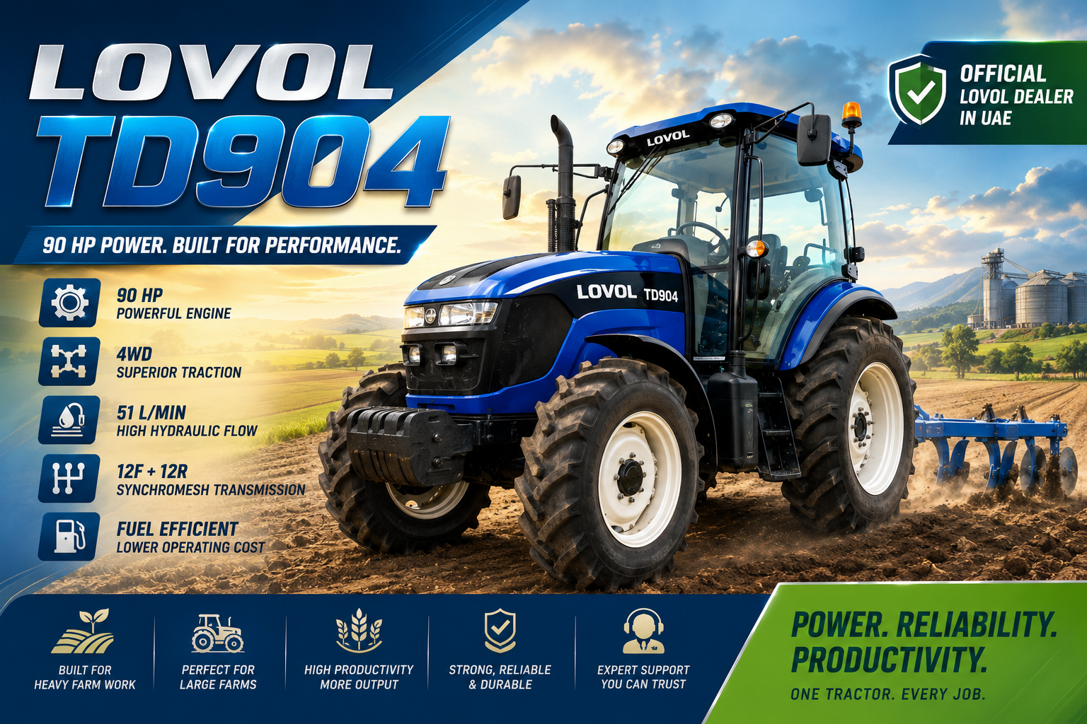 Lovol TD904 Tractor for Sale in UAE