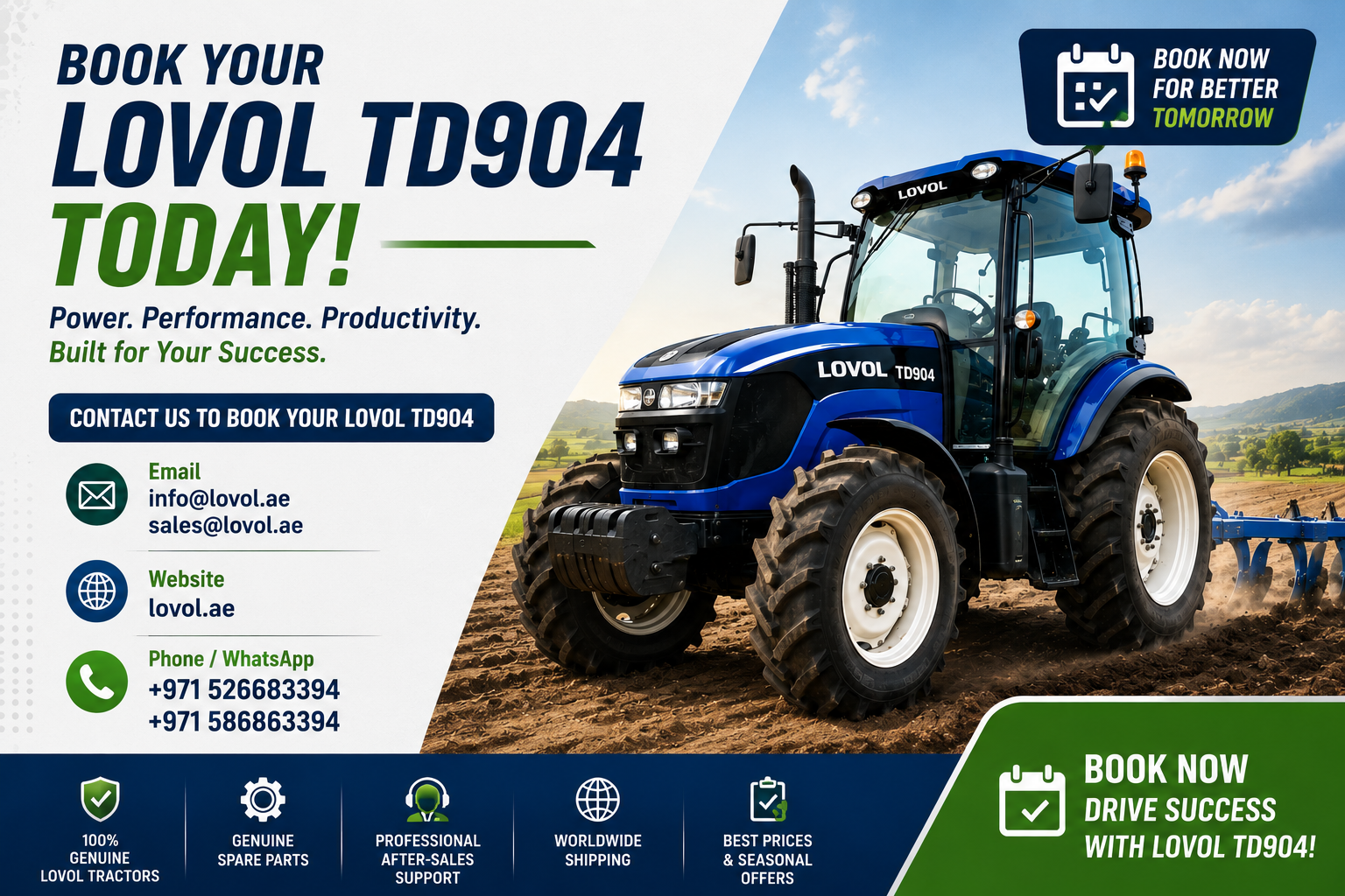 Lovol TD904 Tractor for Sale in UAE