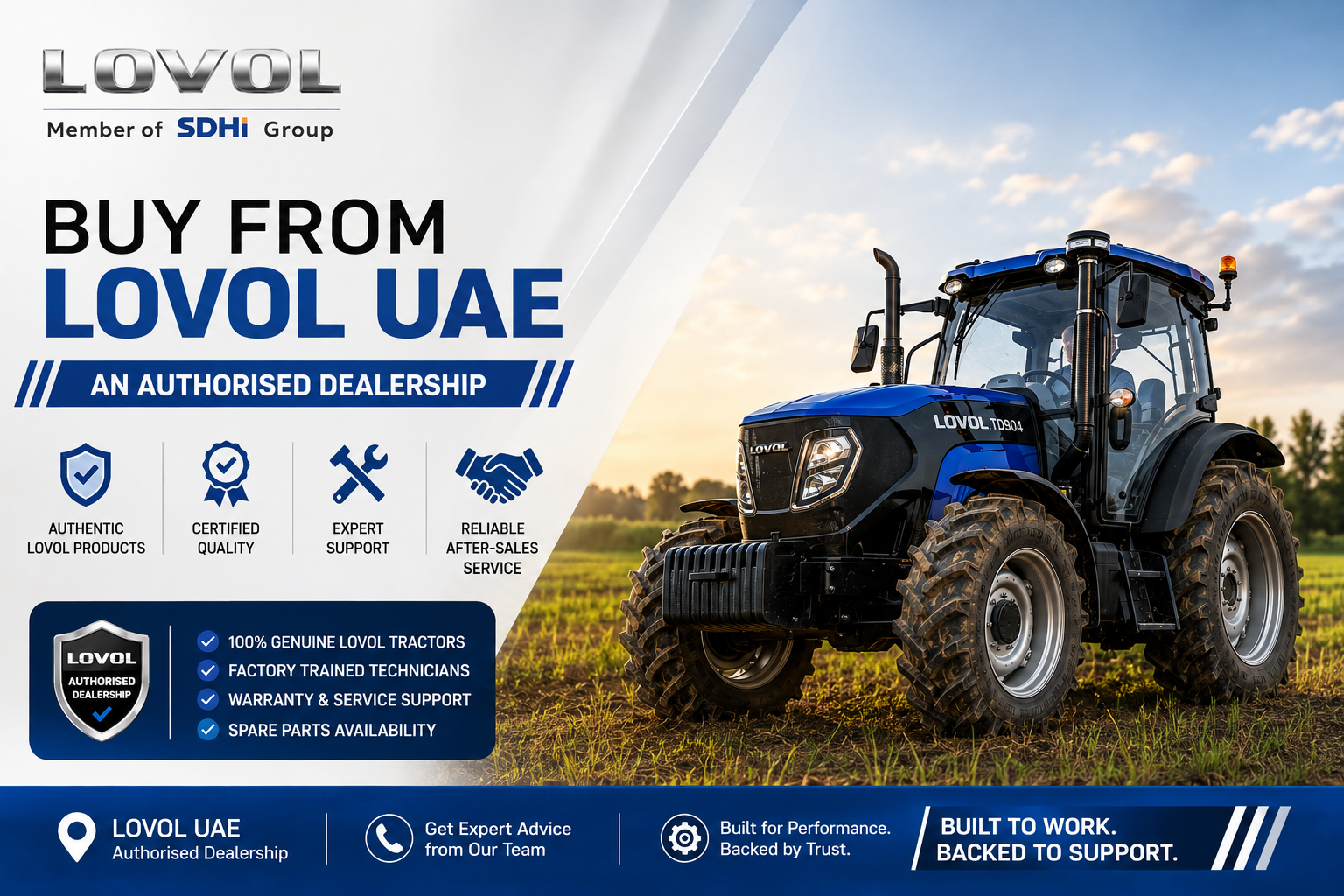 Buy Lovol tractors from Lovol UAE authorised dealership